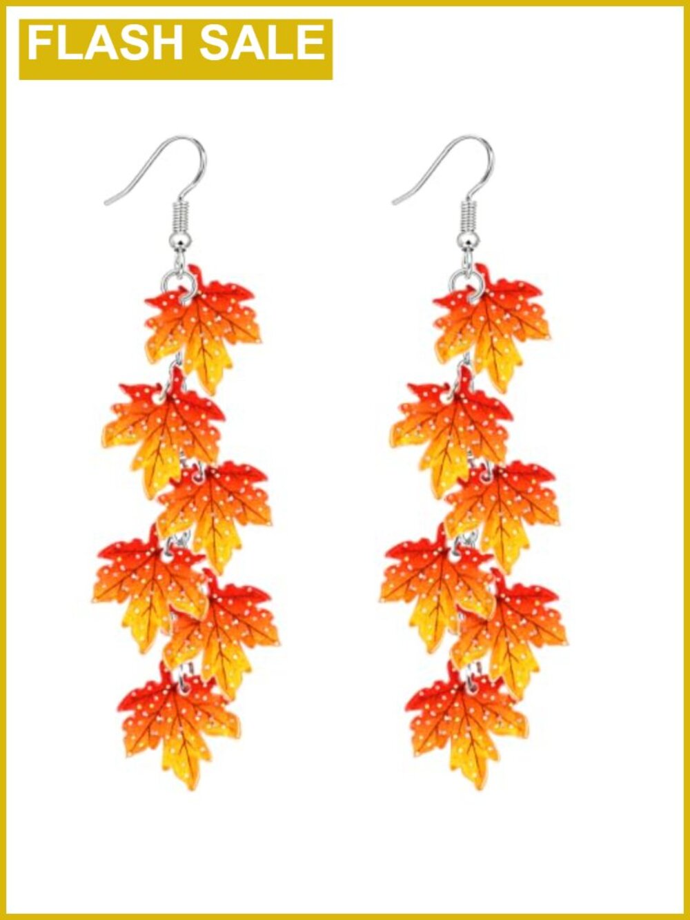Nanafast Acrylic Maple Leaf Dangle Earrings for Women Thanksgiving Fall Jewelry
